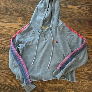 Aviator Nation cropped hoodie sweatshirt